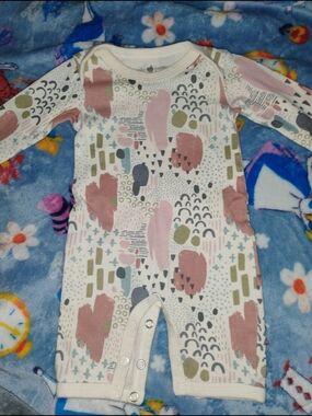Apple Park Abstract Print Baby One-Piece 100% Organic Luxury Cotton 0-3m